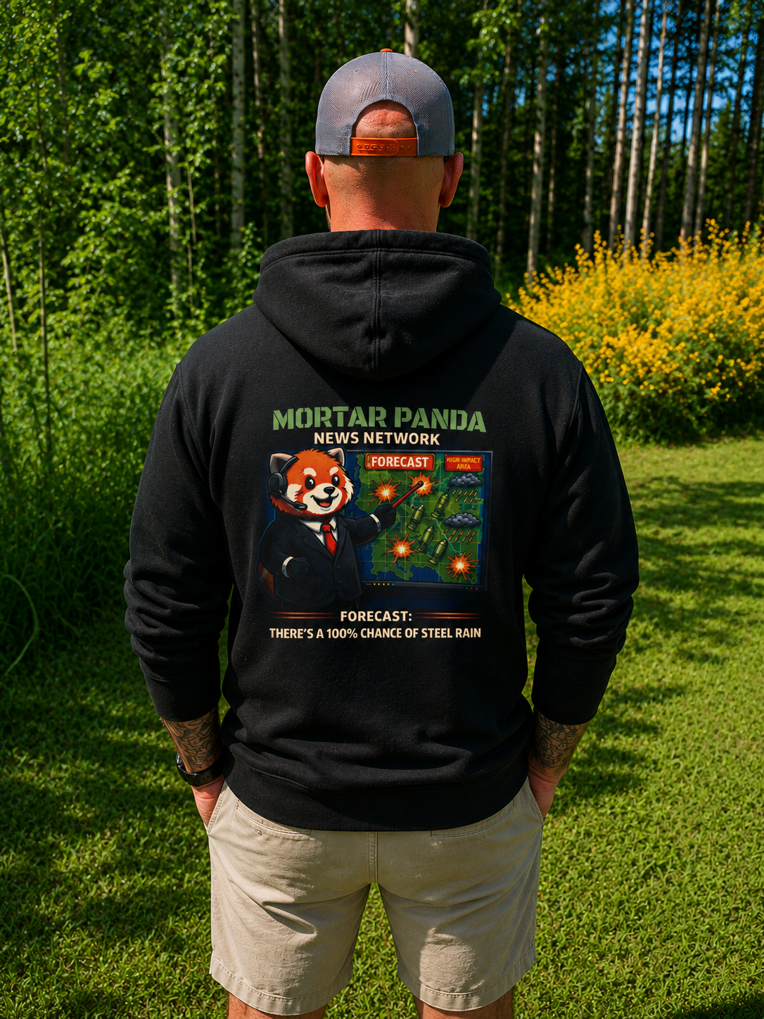 Red Panda Weather Man Hoodie